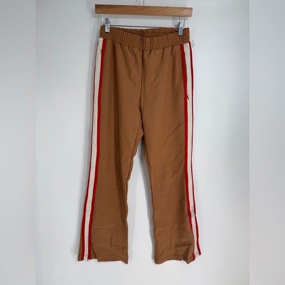 Maeve Sporty Side Stripe Straight Leg Elastic Waistband Track Pants - Picture 1 of 4